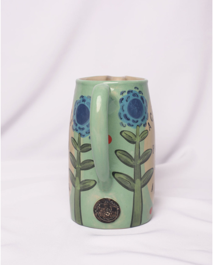 Jarra Agüita para el Amor Verde agua