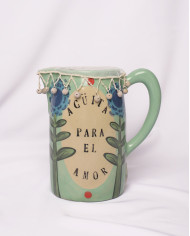 Jarra Agüita para el Amor Verde agua