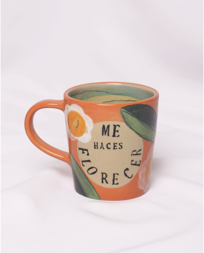 Taza Me haces florecer Naranja