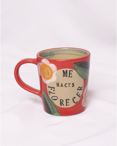 Taza Me haces florecer Roja